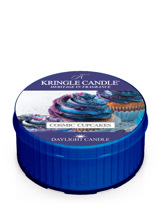 Kringle Candle Cosmic Cupcakes daylight candle on a white background