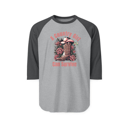 Country Girl Can Survive Raglan Shirt - New 2025