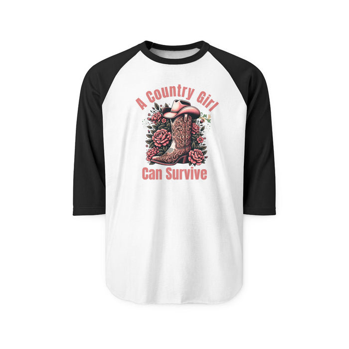 Country Girl Can Survive Raglan Shirt - New 2025
