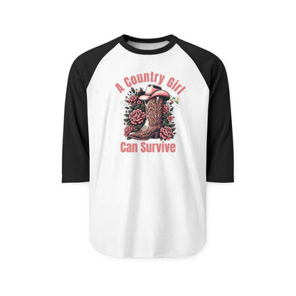 Country Girl Can Survive Raglan Shirt - New 2025
