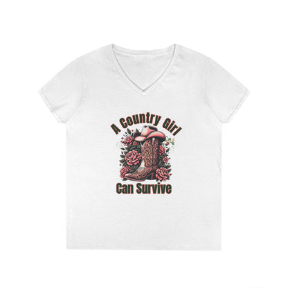 Country Girl V-Neck T-Shirt, -NEW 2025