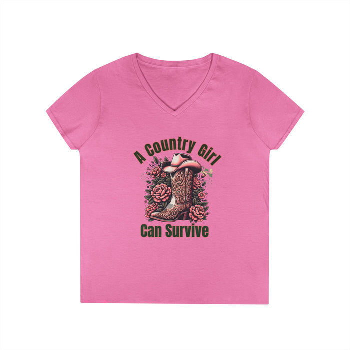 Country Girl V-Neck T-Shirt, -NEW 2025