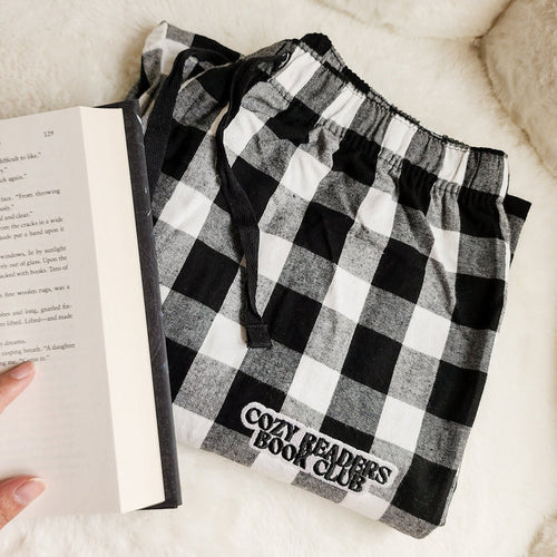 Cozy Readers Book Club Flannel Plaid Pants - The Bean Workshop - pants