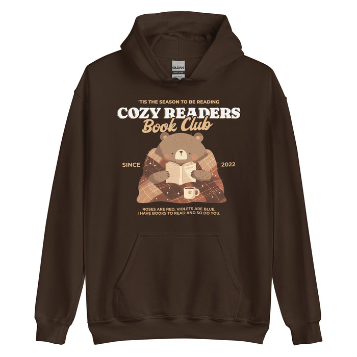 Cozy Readers Book Club Hoodie - The Bean Workshop - Autumn Vibes, Book Lover, Book Lover Gift, Cottagecore, Cozy Aesthetic, Cozy Bear, Cozy Pullover., Cozy Readers Book Club, Cozy Readers Book Club Hoodie, Cute Bear Graphic Hoodie, fall, Fall Aesthetic, Hoodie, Hygge, Reading Hoodie