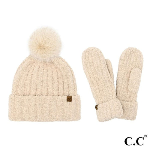 Cozy Yarn Hat and Mitten Set