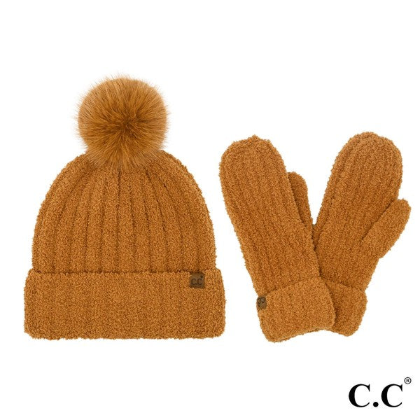 Cozy Yarn Hat and Mitten Set