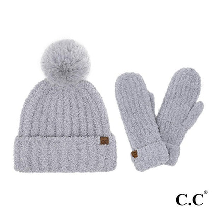 Cozy Yarn Hat and Mitten Set