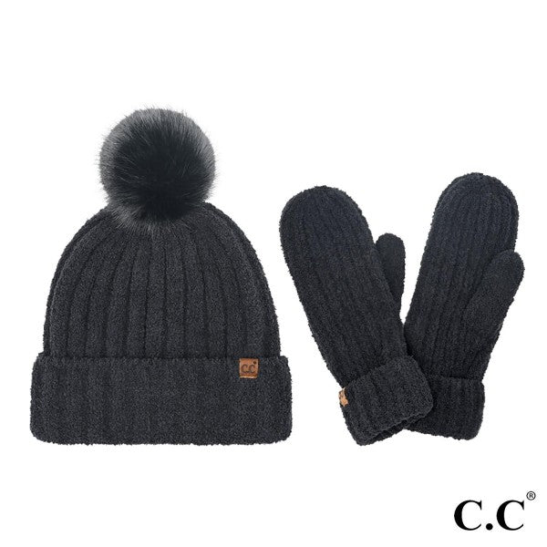 Cozy Yarn Hat and Mitten Set