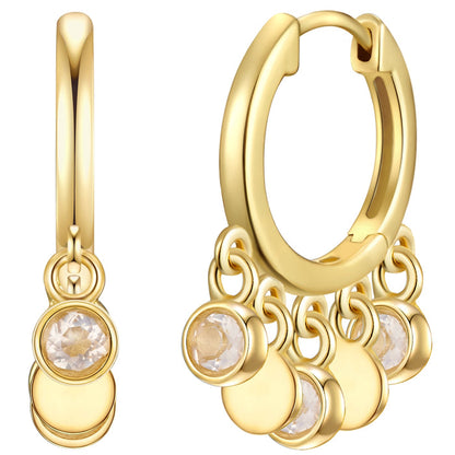 Creolen gold Bergkristall