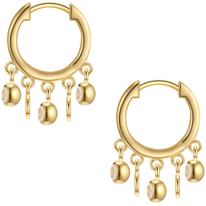 Creolen gold Bergkristall