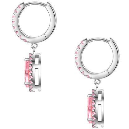 Creolen Zirkonia pink
