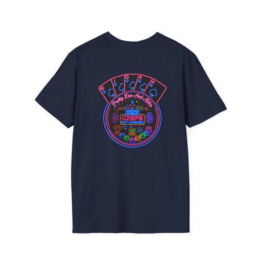 Crew T-Shirt — "Stack Chips Not Charges" Crime Con 26'