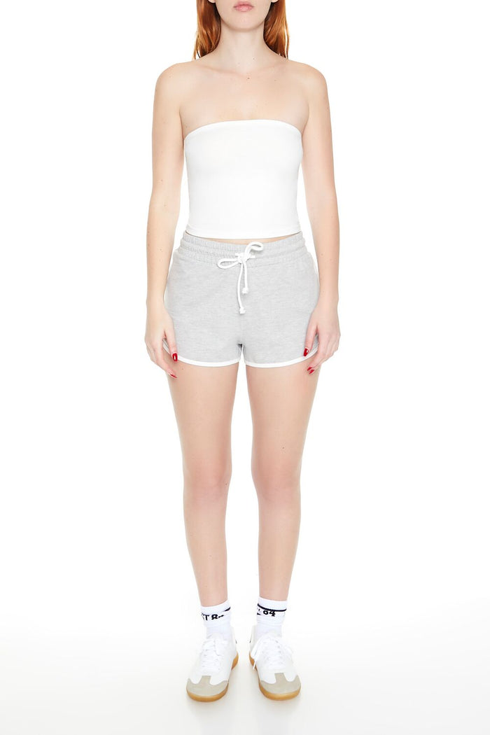 Cropped Cotton-Blend Tube Top