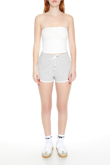 Cropped Cotton-Blend Tube Top