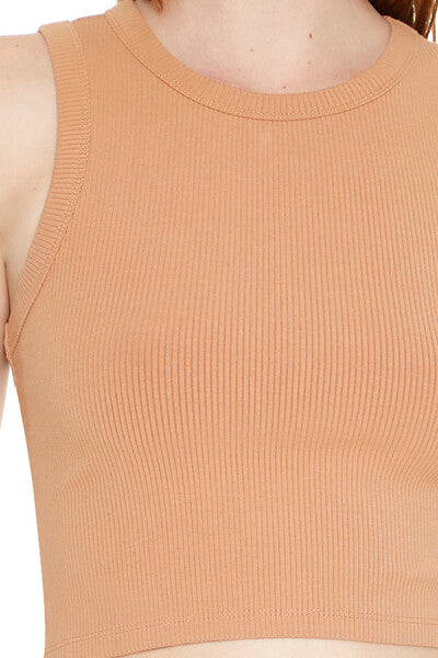 Cropped Cutout Tie-Back Tank Top