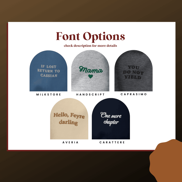 Custom Embroidered Sleeve (Add-On Listing) - The Bean Workshop -