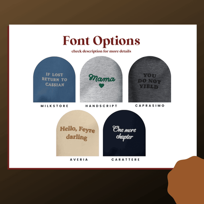 Custom Embroidered Sleeve (Add-On Listing) - The Bean Workshop -