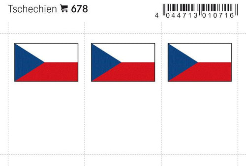 Czech Republic Flag Labels