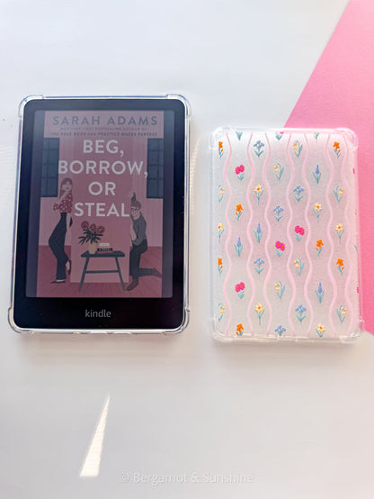 Dainty Florals E Reader Case and/or Bookmark [Combined Listing]
