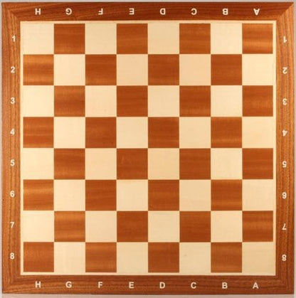 GARAGE SALE ITEM: 19" Wooden Chess Board with coordinates - Mahogany - Garage Sale - Chess-House