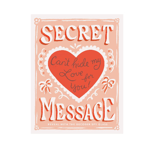 Inklings Paperie Decoder Card - Can't Hide My Love