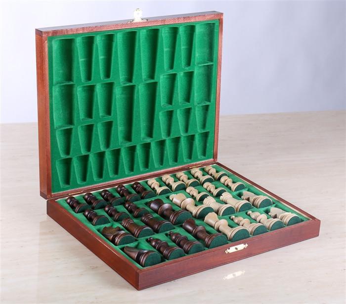 Deluxe Staunton Chess Pieces #5 in Dark Box - Piece - Chess-House