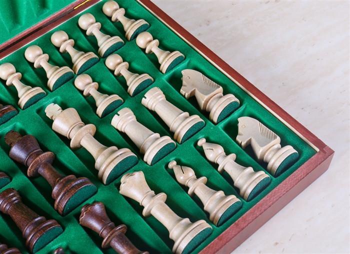Deluxe Staunton Chess Pieces #5 in Dark Box - Piece - Chess-House