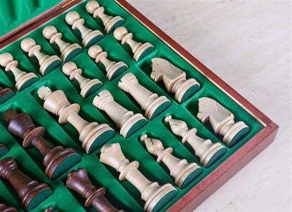 Deluxe Staunton Chess Pieces #5 in Dark Box - Piece - Chess-House