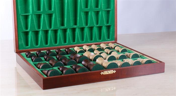 Deluxe Staunton Chess Pieces #5 in Dark Box - Piece - Chess-House