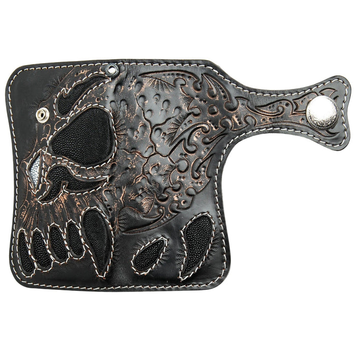 Devil Skull Genuine Leather Biker Wallet [3]