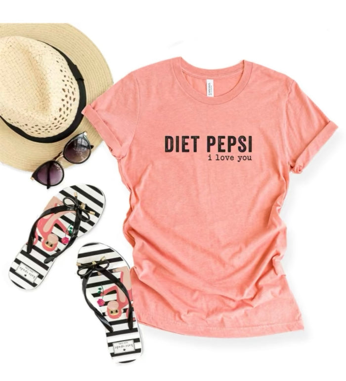 diet pepsi i love you t shirt