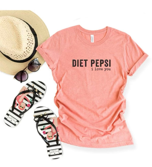 diet pepsi i love you t shirt