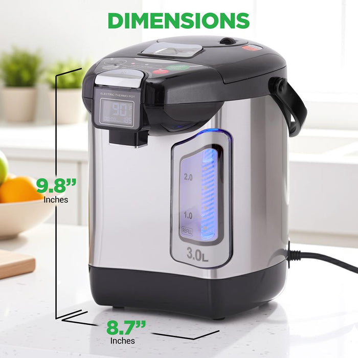 Digital Water Boiler 3L - Instant Heating, LCD Display, Stainless Steel