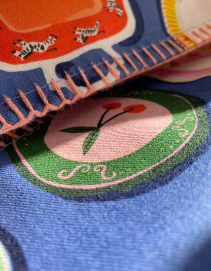 Idlewild Co. Dinner Plates Cotton Tea Towel with Embroidered Detail
