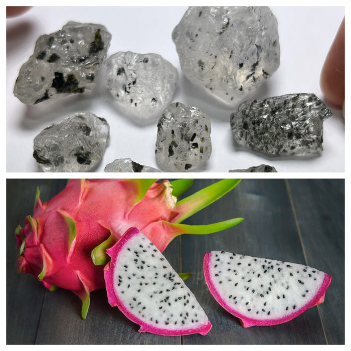 Dragon Fruit Quartz with Diopside