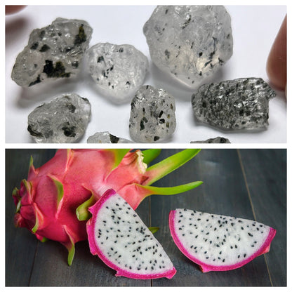 Dragon Fruit Quartz with Diopside