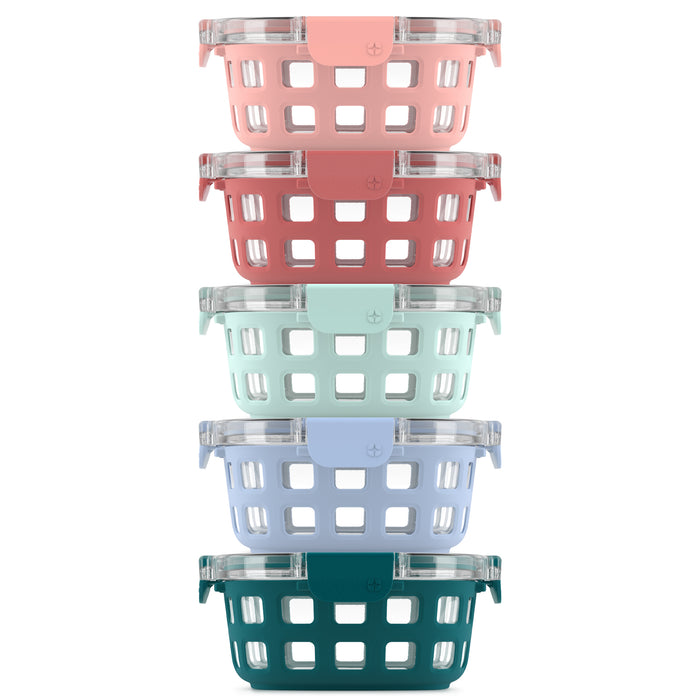 Duraglass™ Round Meal Prep Containers, Set of 5