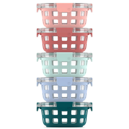 Duraglass™ Round Meal Prep Containers, Set of 5