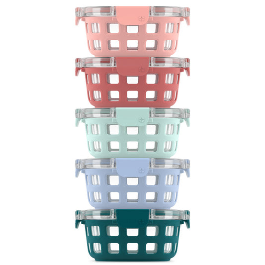 Duraglass™ Round Meal Prep Containers, Set of 5