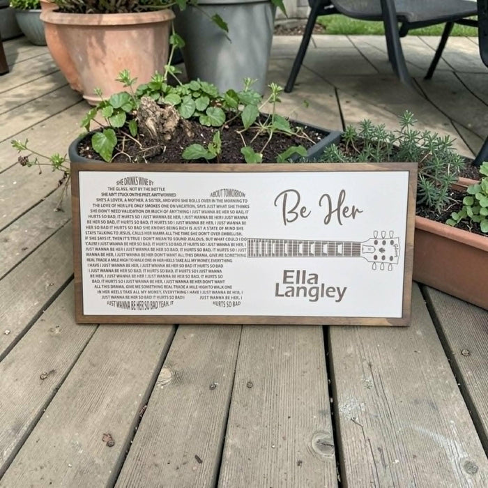 Ella Langley - Be Her Song Lyrics 21x10 Wall Frame Art