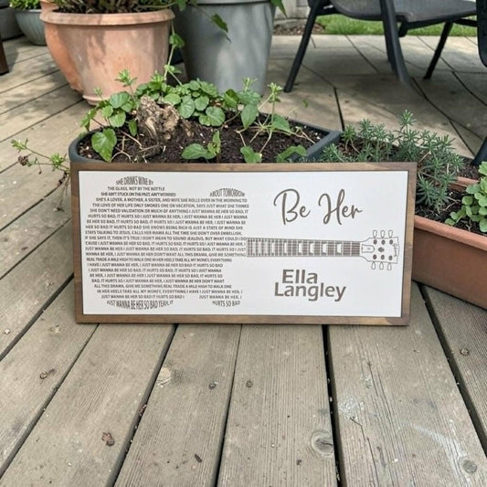 Ella Langley - Be Her Song Lyrics 21x10 Wall Frame Art