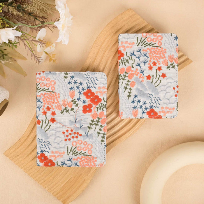 Embroidered Floral Kindle Case - A
