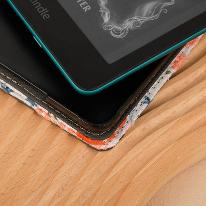 Embroidered Floral Kindle Case - A