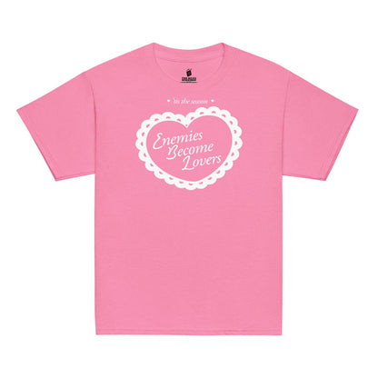 Enemies Become Lovers Baby Tee - The Bean Workshop - adolescent, book lover, enemies become lover, read everyday, t-shirt, tee, valentine, Valentine's Day Picks