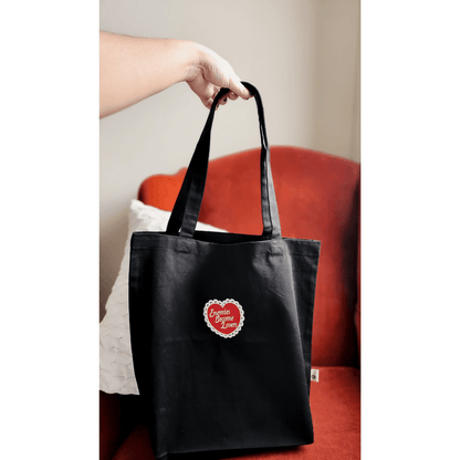 Enemies Become Lovers Embroidered Organic Cotton Twill Tote Bag - The Bean Workshop - book lover, embroidered, enemies become lover, read everyday, tote, tote bag