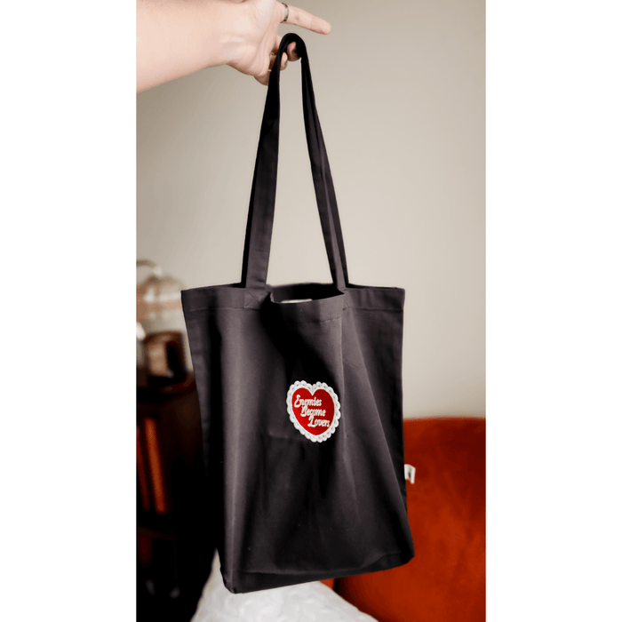 Enemies Become Lovers Embroidered Organic Cotton Twill Tote Bag - The Bean Workshop - book lover, embroidered, enemies become lover, read everyday, tote, tote bag