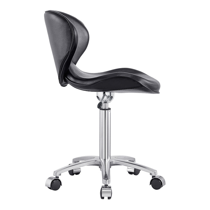 Esperto Salon Stool Black DIR by DIR, shown in profile against a white background.