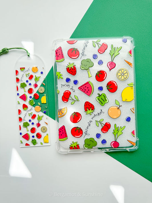 Farmers Market Produce E Reader Case and/or Bookmark [Combined Listing]