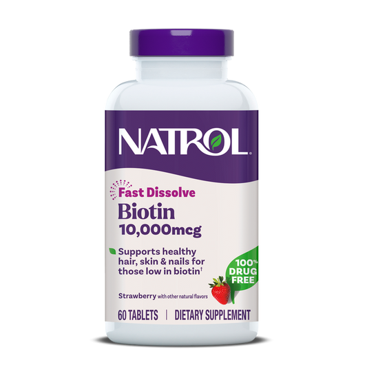 Fast Dissolve Biotin Tablets, 10,000mcg