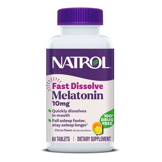Fast Dissolve Melatonin Tablets, 10mg  (Citrus Flavor)